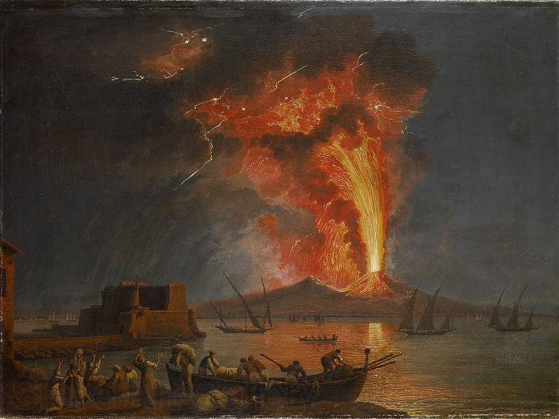 Jacob Philipp Hackert Ausbruch des Vesuvs Norge oil painting art